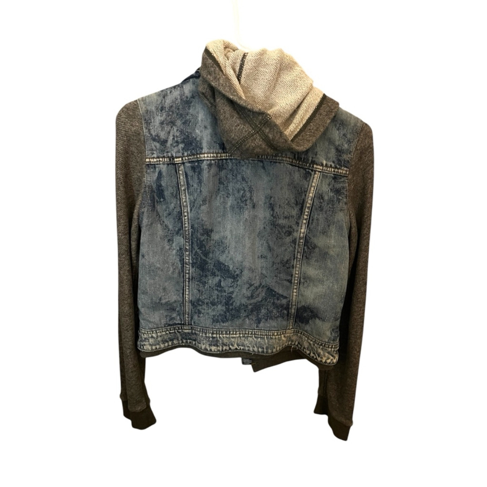 American Eagle Hooded Jean Jacket, SZ: Medium, Blue - Picture 2 of 8